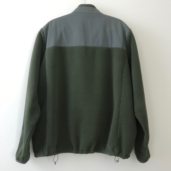 Lands End Green & Gray Zip Up Fleece Jacket - Picture 9 of 16
